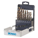 Punta Per Trapano Hss Cobalto 5% In Astuccio Krino - Mm 1,0/10 - 19 Pezzi