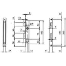 Serratura Montante Infilare 7501 Iseo Entrata 15 Mm