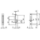 Serratura Montante Infilare 7601 Iseo Entrata 15 Mm