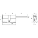 Cilindro Sagom Evo K64 36-Q Hand Pomolo Securemme - Ferramenta Eurotecnica