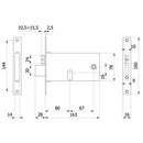 SERRATURA FASCIA INFILARE 870 OMEC - Ferramenta Eurotecnica