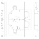 SERRATURA METALLO APPLICARE 2155 PE CR ENTRATA 60 mm ( Destra/Sinistra ) - Ferramenta Eurotecnica