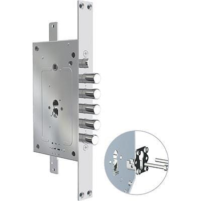 Metal mortise lock 2951 Pe-Dm Cr Backset 68 mm (right and left)