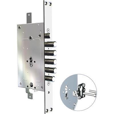 Metal mortise lock 2951 Pe-Pe Cr Backset 68 mm (right and left)