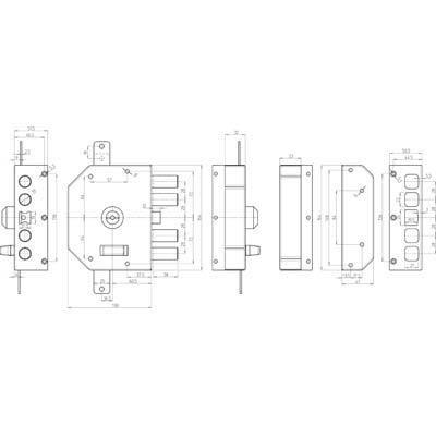 SERRATURA LEGNO APPLICARE 3250 CR  ENTRATA 60 mm ( Destra/Sinistra ) - Ferramenta Eurotecnica