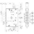 SERRATURA METALLO APPLICARE 52175 MOTTURA ENTRATA 60 mm (Destra e Sinistra) - Ferramenta Eurotecnica