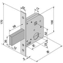 SERRATURA CANCELLO INFILARE 075450 WELKA ENTRATA 45 mm - Ferramenta Eurotecnica