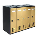 Casette Postali per Condominio Forma Cubica C4rv Alubox Color Bronzo 5 posti
