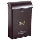 Cassetta Postale Villa Alubox Con Tetto - Grigio Ghisa Portanome 250x100x400 mm