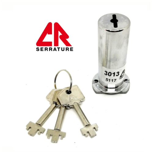 60mm Cylinder Replacement for Cr Lock Pump Locks + 3 Keys