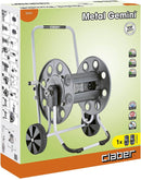 Claber Carrello con Ruote Avvolgitubo per Irrigazione Giardino Metal Gemini - Portata 60 - 100 - 130 mt