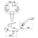 Gruppo Vasca Nobili Serie Italia Cromato - Nobili