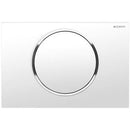 Placca Di Comando Sigma 10 Con Tasto Stop Bianca Bordi tasti Cromo - Geberit