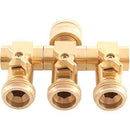 Presa A Rubinetto Ottone 3 Uscite Filettate Effe