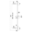 Saliscendi Doccia Completo Cromo Lux - Bossini