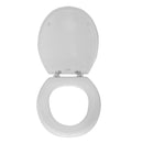 Sedile Wc In Legno Universale Canyon Carrara e Matta - Bianco e Champagne - Tavoletta WC