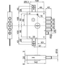 Serratura Metallo Applicare Ser 611/28 Dierre Atra Entrata 63 Mm ( Destra/Sinistra )