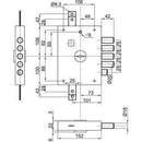 Serratura Metallo Applicare Ser711 /37 Dierre Atra Entrata 73 Mm ( Destra/Sinistra )