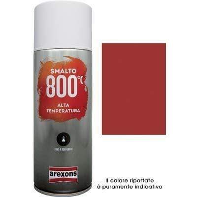 Smalto Spray 100% Acrilico Alte Temperature Arexons 400 Ml - Fino a 800 gradi - Marmitte Motore Stufe Rosso