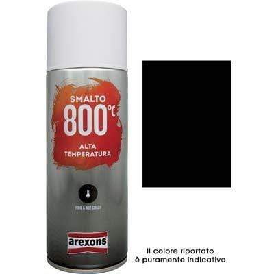 Smalto Spray 100% Acrilico Alte Temperature Arexons 400 Ml - Fino a 800 gradi - Marmitte Motore Stufe Nero