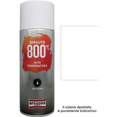 Smalto Spray 100% Acrilico Alte Temperature Arexons 400 Ml - Fino a 800 gradi - Marmitte Motore Stufe Bianco