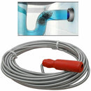 Sonda Stura Lavandino A Spirale A Molla Pulizia Tubi Acciaio Bagno 2,5 mt