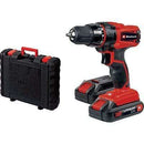 Trapano Avvitatore a Batteria Tc-Cd 18-2 2x1,3 Li Einhell - Volt 18x2 Ah 1,5 + Valigetta