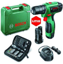 Trapano Avvitatore a batteria litio PSR Easy Drill 1200 12 Volt 2 batterie + Set accessori 38 pezzi 06039A210E BOSCH