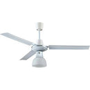 Ventilatore Da Soffitto 3 Pale Bianco con Portalampada 5 Velocità - 65 Watt