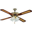 Ventilatore Da Soffitto 3 Pale Simil Legno 4 portalampade - Noce o Bianco 70 W