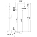 Colonna Doccia Con Miscelatore Termostatico Esterno Spartaco